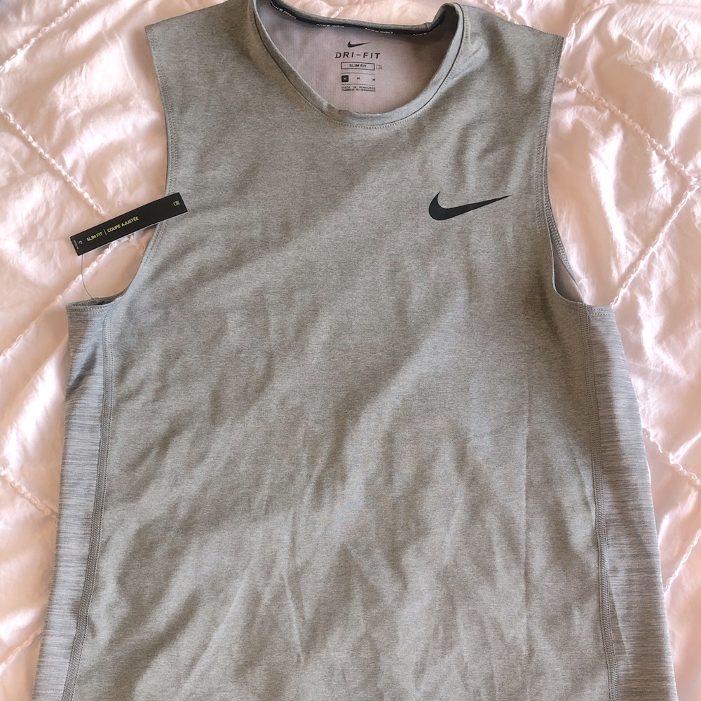 NWT - Nike Pro Dri-Fit Gray Sleeveless Shirt